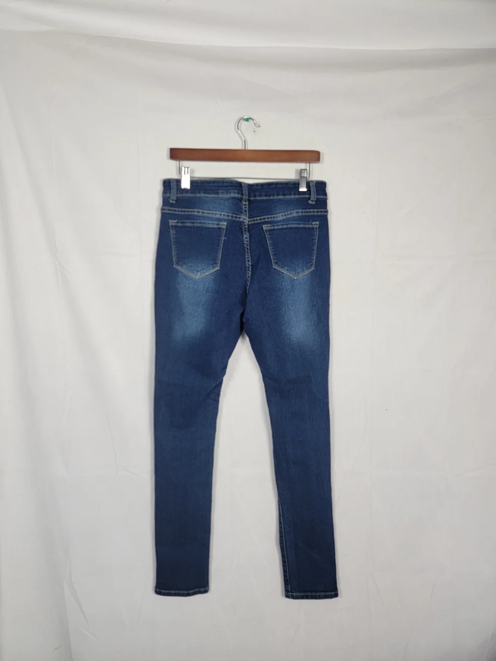 Fashion Nova 13/14 Dark Blue Distressed Skinny Jeans